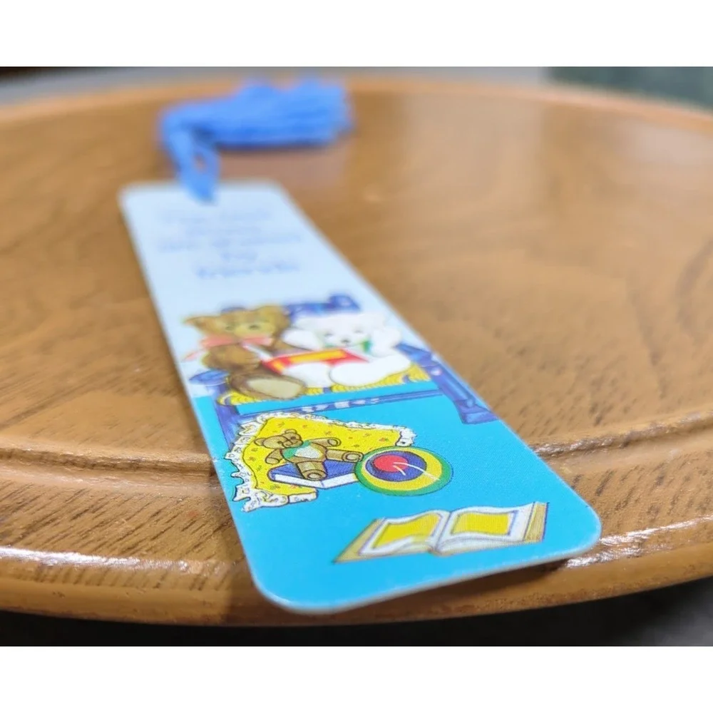 Vtg 1985 ANTIOCH Bearly Yours BOOKMARK 1985 The Best Times are Shared by Friends